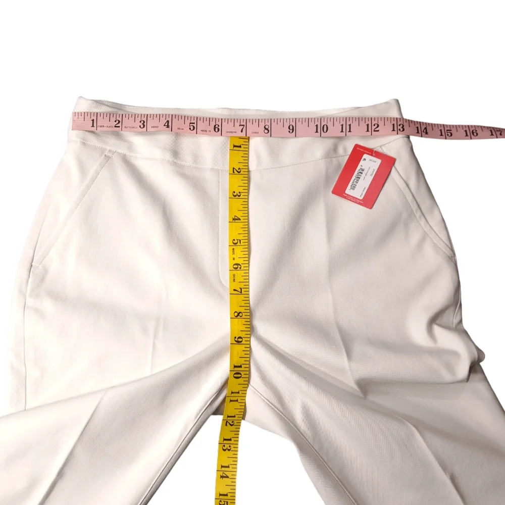SPANX Women's Slim Straight Pants Classic White Size S Petite 20372Q Grey Lining - Picture 6 of 16